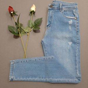 شلوار جین آبی روشن ترک قد 95 و 100