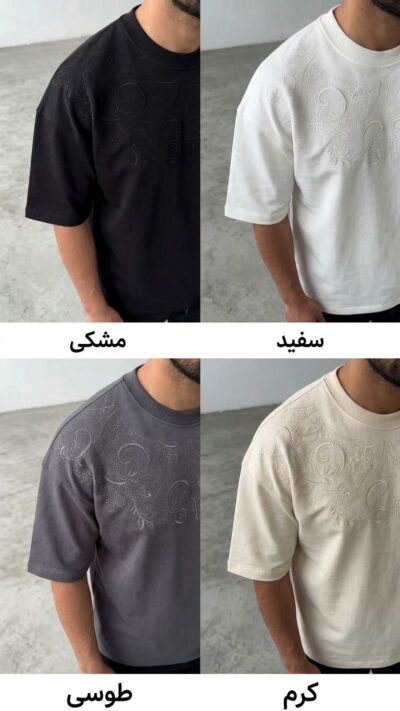 Alternative view of تیشرت مردانه یقه گلدوزی 2 نخ رنگبندی